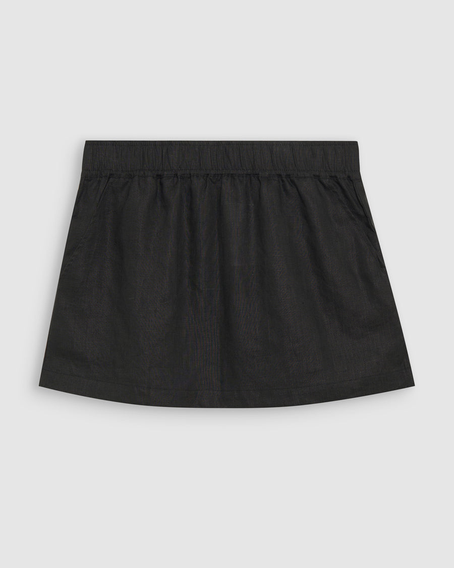 Linen Skirt Black