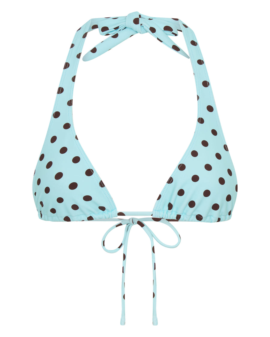 Capri Top Blue Polka