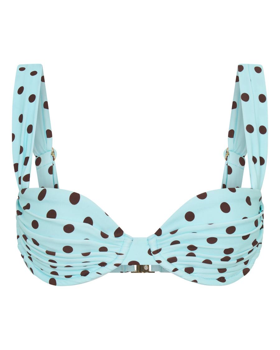 Rhodes Top Blue Polka