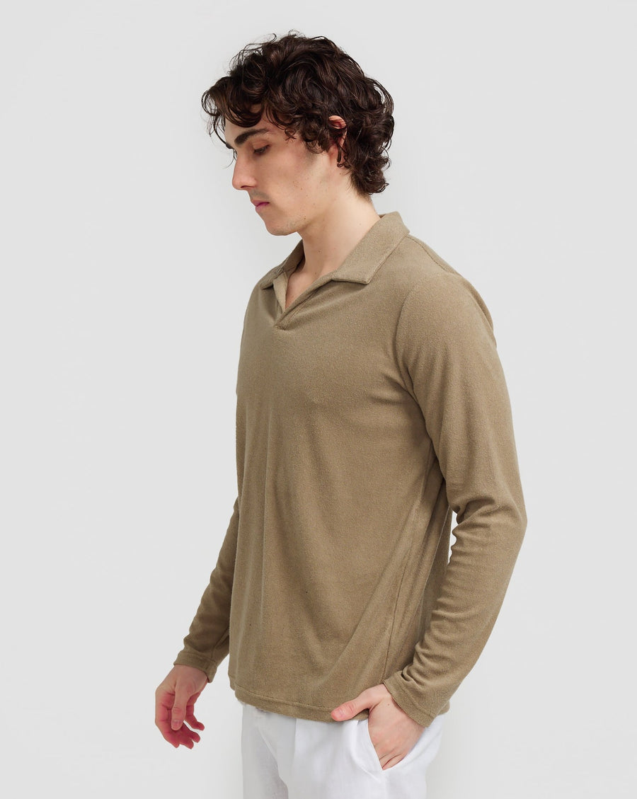 L/S Terry Polo Olive
