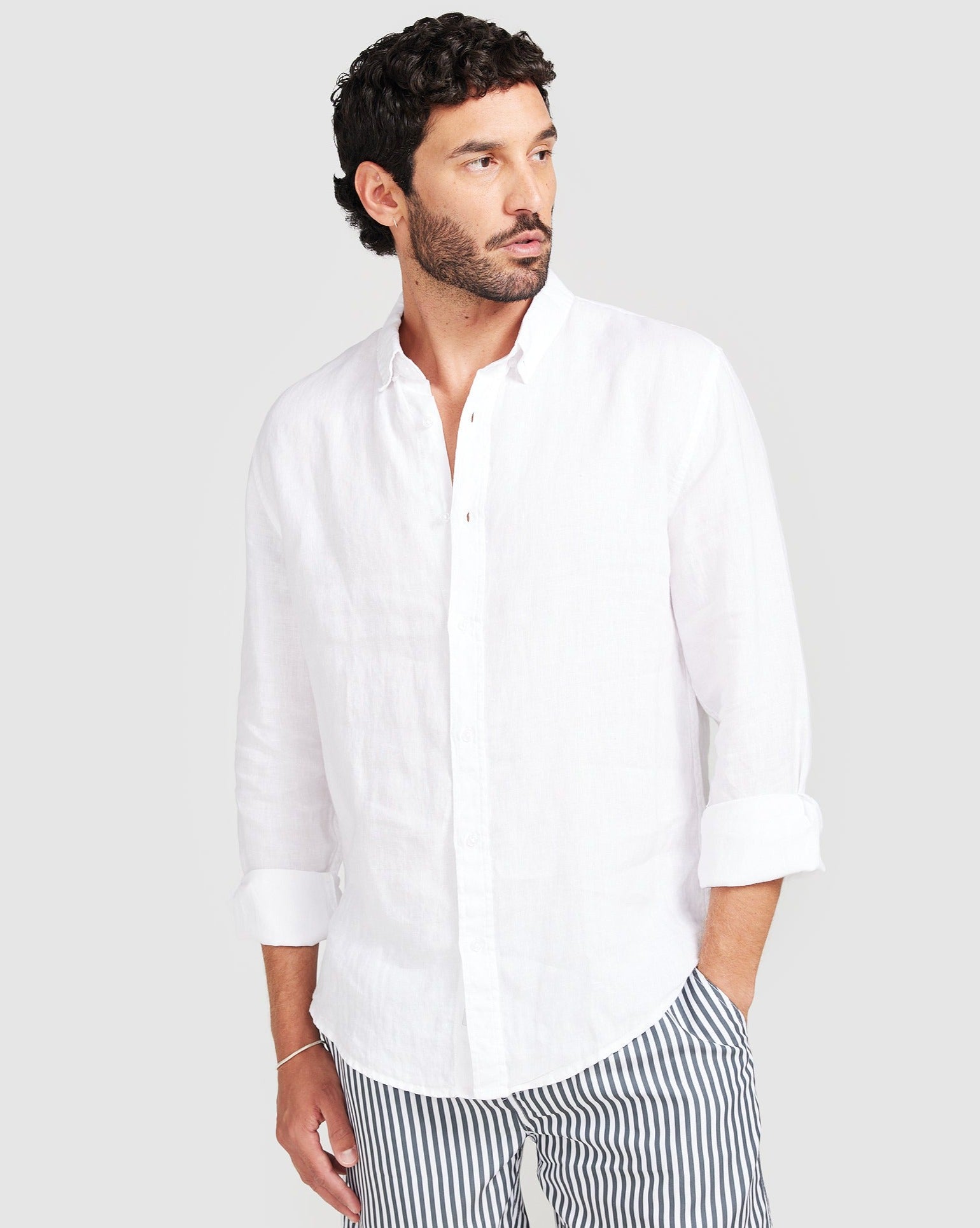 Linen Shirt White – Vacay Swimwear