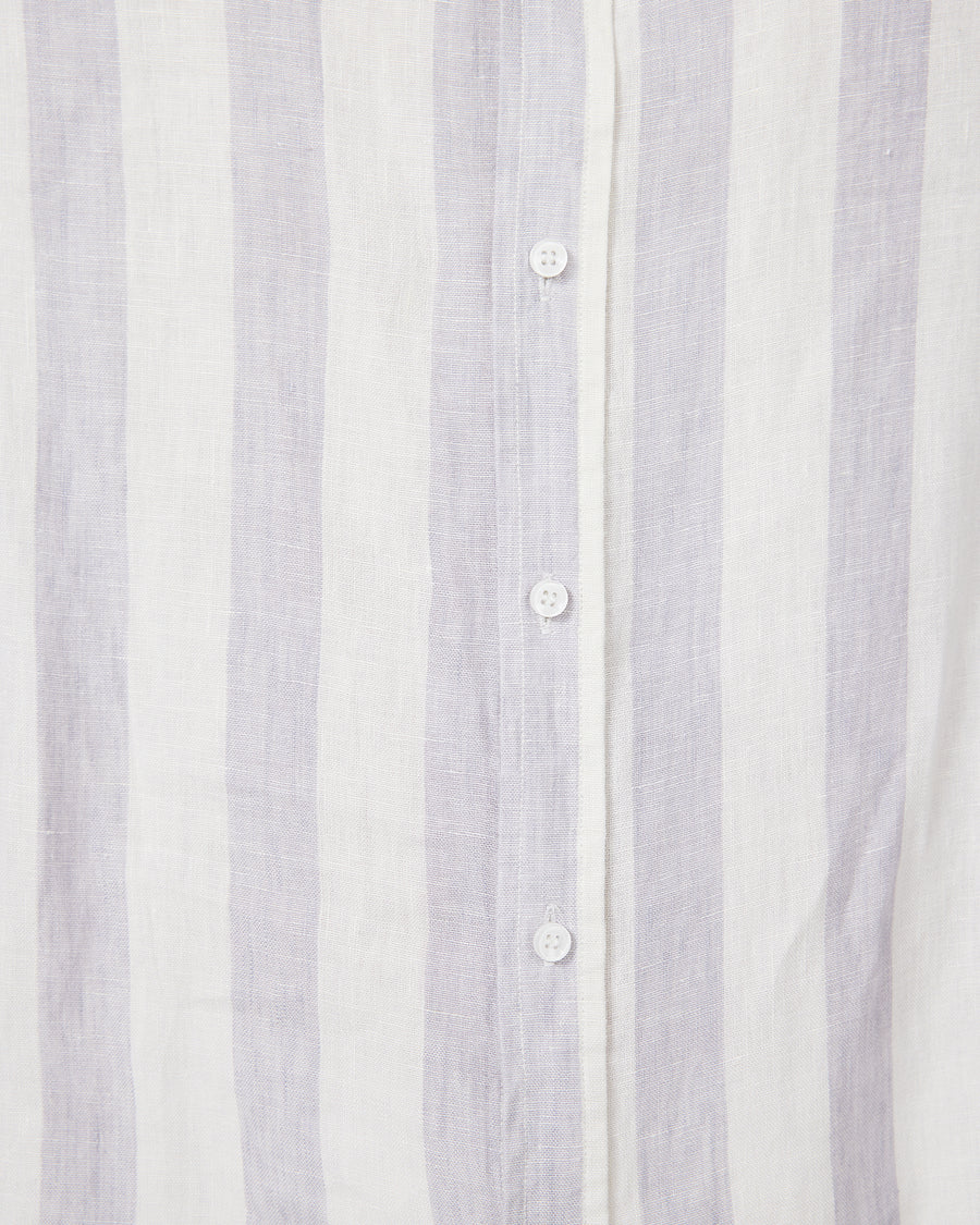 Linen Shirt Grey Stripe
