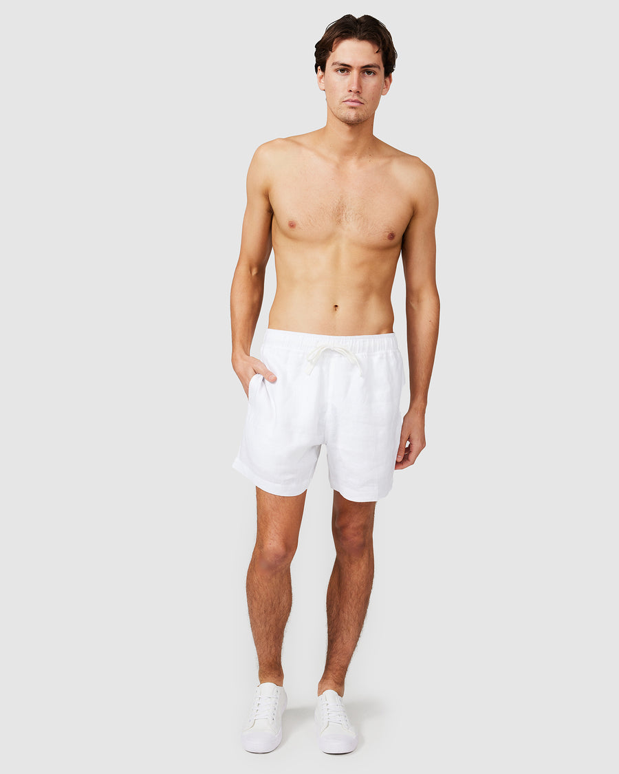 Linen Shorts White